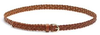 PIECES Pcavery Leather Braided Slim Belt Noos,Cognac,95