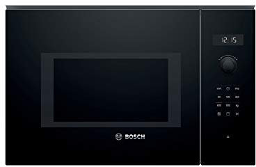 Bosch BEL554MB0 Serie 6 Einbau-Mikrowelle, 38 x 59 cm, 900 W, Drehteller 31,5cm, Türanschlag Links, AutoPilot 8 8 Automatikprogramme, Reinigungsunterstützung, LED-Touchdisplay