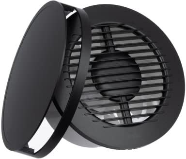 EUROPLAST Ø 125mm Aspiratore Bagno - Ventola Aspirazione Antracite - Estrattore Aria - Ventilatore da Parete per Cucina, Garage, WC