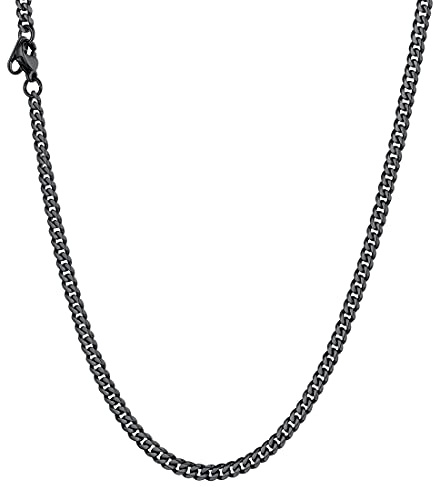 U7 Klassische Panzerkette für Damen Herren Edelstahl/18k vergoldet kubanische Gliederkette Hip-Hop Kette 3/6/9/12mm breit Kubanische Kette für Männer Jungen in 36/46/51/55/61/66/71/76cm