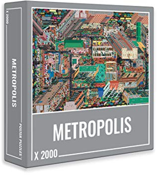 Cloudberries Metropolis, Extrem Detailliertes 2000-Teile-Puzzle für Erwachsene mit Cooler 3D-Stadtkarte und Architekturthema