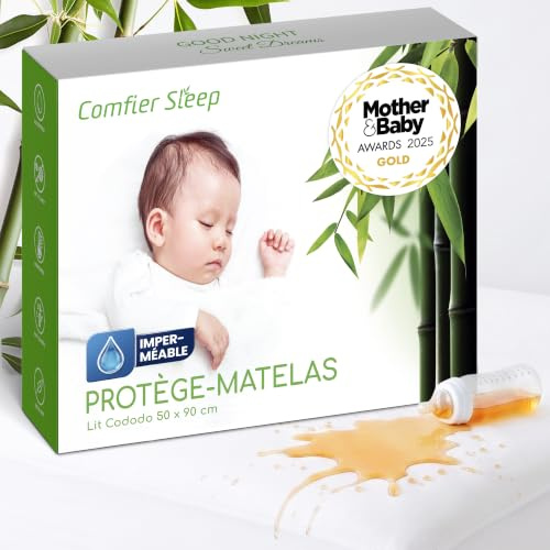 Matratzenschoner 50x90 cm - 100% Bambus Matratzenschutz Wasserdicht Weiche Atmungsaktiv Und Antibakteriell Für Kinderbetten