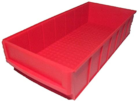 12 Industrieboxen 400x183x81mm rot Stapelboxen Lagerbehälter Schütte Regalkästen Lagerbox stapelbar Made in Germany