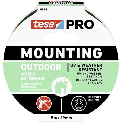 tesa Mounting PRO Outdoor 66751-00001-00 Montageband Transparent (L x B) 5m x 19mm 1St.