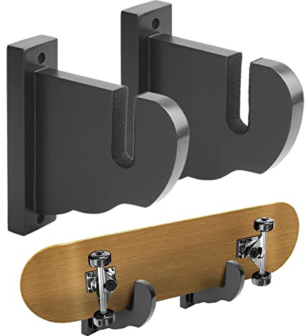 Bijun Skateboard Wall Mount Display Rack Skateboard Hanger Wall Mount Deck Display and Storage Longboard Deck Horizontal Display Stand