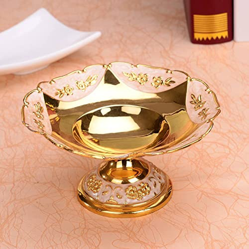 ZAW Coupelle à fruits européenne plaquée argent pour décoration de maison, mariage, hôtel, couleur : doré