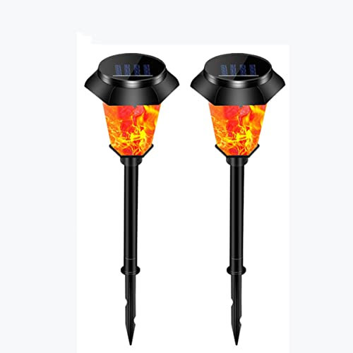 Solar Flammenlicht Für Außen, Solar Gartenfackel Solarleuchte IP65 Wasserdicht 22 LED Außen Fackeln Garten Licht Sensor (Auto Ein/Aus), Automatische Gartenbeleuchtung Solar Für Hinterhöfe, Rasen,2 pc