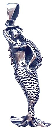 Generisch Silber Anhänger Meerjungfrau 925 er Sterling Silber Herren Damen Schmuck