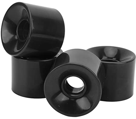 Keenso 4PCS 60mm Roues de Skateboard, Roues de Skateboard Tout Terrain pour Skateboard, Longboard(Le Noir)