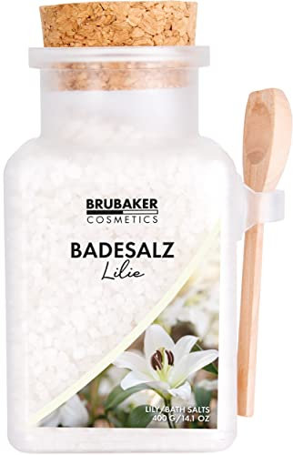 BRUBAKER Sali da Bagno 400 g - Profumo di Giglio - Additivo da Bagno con Estratti Naturali - Bagno di Benessere per il Relax, la Ricreazione e la Cura del Corpo