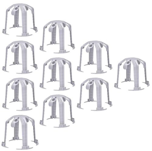 Kaiser Abstandhalter 9310-10 LED-Einbaustrahler Halogen 68-80mm Einbautiefe 40-100mm Hitzeschutz Hohldecke Spots 4 Standbeine werkzeuglos Grau 10 Stück