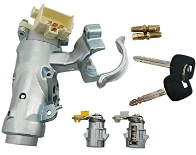 Xtahdge Bloqueo de Encendido NúCleo Interruptor de Encendido Cerradura de Cilindro de DireccióN + Cerradura de Puerta 2 Llaves para 1997-2005