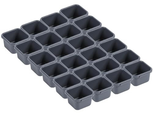 Omtofo 24 Stücke Schubladen Organizer Büro Ordnungssystem, AufbewahrungsBox, Schubladen Organizer Küche,Verstellbar, Rutschfester Organizer Box Für Schreibtisch, Badezimmer, Büro, Utensilien
