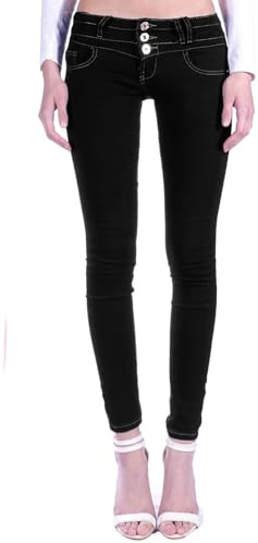 Damen Röhrenjeans Hosen Hüftjeans Jeans blau Damenjeans Damen-Hose-n Jeans-Hose-n Röhre-n Hüft-Hose-n Niedrige-r Leib-Höhe Bund Stretchjeans Stretch-Hose-n Skinny Denim Schwarz-e Gr Größe Sexy S 36