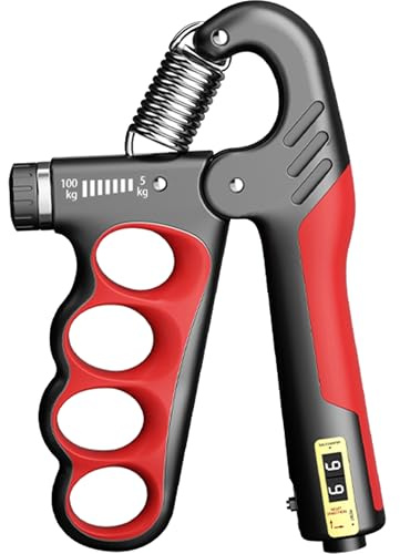 Hand Grips Strengthener, Grip Strengthener, Grip Strength Trainer with Automatic Counter, 5-100 Kg Adjustable Forearm Strengthener for Athletes Musicians