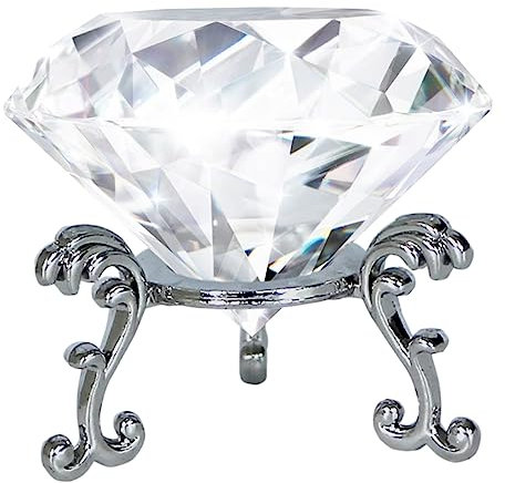 OFFSCH 1 Satz Kristalldiamant-briefbeschwerer Mit Ständer Kristalldiamant Hochzeitstischdeko