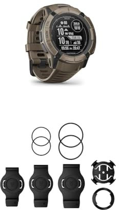 Garmin Instinct 2 Solar Tactical – Rugged GPS Smartwatch with Infinite Battery Life in Smartwatch Mode & QuickFit Band