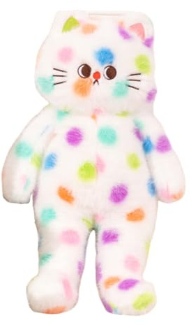 Oreiller en Peluche Chat en Peluche Joufflu 60cm Jouets en Peluche Doux Animal en Peluche Réaliste Mignon Poupée Chaton Oreiller de Câlin Coussin Jouet Confort en Peluche Cadeau pour Enfants