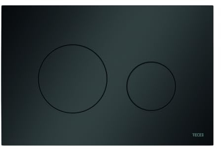 TECE WC-Betätigungsplatte TECEloop, Kunststoff, für Zweimengentechnik, 9240925, Farbe: Schwarz Matt