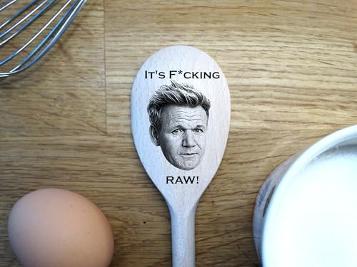 Gordon Ramsey Novelty Gift Idea Image on a Wooden Spoon