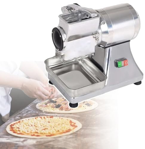 HCAUYNN Rallador De Queso EléCtrico De Gran Capacidad, Salida: 40 Kg/H, para Queso, Mantequilla, Queso, Pan, Salvado, Granos,110V
