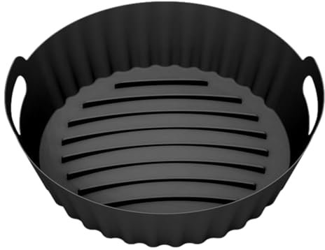 Air Fryer Silikonkorb – Air Fryer Silikontopf | Wiederverwendbare Einsätze für Luftfritteusen, Silikon-Luftfritteusenkorb | Air Fryer Liner Ersatz von Pergamentpapier Liner Air Fryer Zubehör