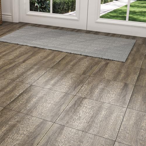 LaCheery 4 Stück PVC Bodenbelag Holzoptik Eiche Vinylboden Selbstklebend Fliesen Bodenbelag Selbstklebend Braun 30cm x 30cm Klebefliesen Boden Holzoptik Bad Wohnzimmer Küche Wasserdicht Natürliche