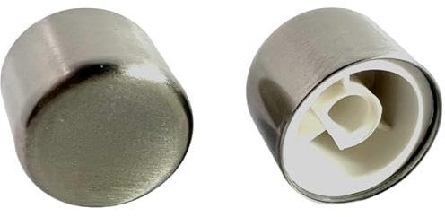 Replacement Dimmer Switch Knob - Spare Universal Knob for D-shaped spindles (1, Brushed Steel)