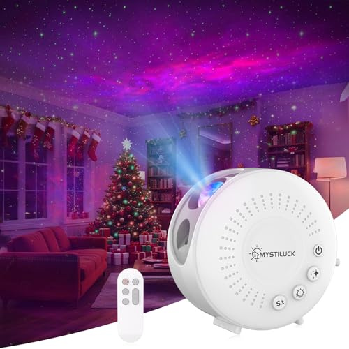 MYSTILUCK LED Proiettore Stelle Galaxy Lampada, Luce Notturna Bambini Adulti, con Timer Telecomando Regolazione RGB, Proiettore Lampada Atmosfera Regali Compleanno Natale