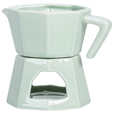 Hot Pot Cup – Keramik-Butterwärmer, kleiner Fonduetopf | Flexibler süßer Becher, rutschfeste Schokoladenfondue-Utensil für Geburtstag, Weihnachten, Urlaub, Party, Zuhause, Büro, Wohnung, Käse