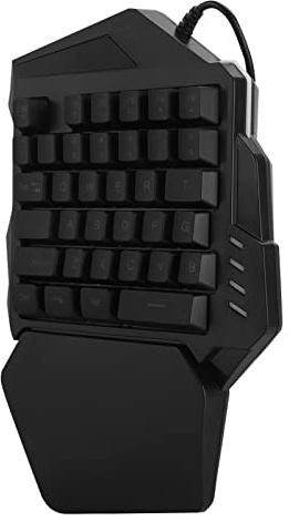 AKLOSIPY Tastiera da Gioco con una Sola Mano Tastiera Ergonomica da 35 Tasti con Tasti FN e Luci Respiratorie per Prestazioni Migliorate