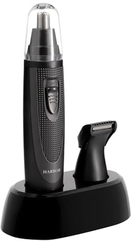 HARBOR Tondeuse homme 3-en-1 nez oreilles pattes – Tête pivotante 360° – Accessoires interchangeables – Grooming précis et maîtrisé