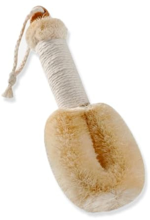 Touch Me All Natural Spa Sisal Dry Skin Brush – Premium Quality 9” Exfoliating Body Brush for Lymphatic Massage, Circulation & Glowing Smooth Skin