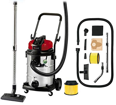Einhell Expert Aspirador Seco/Líquido TE-VC 2230 SA Industrial + Filtro de Larga Duración Duo, Amarillo