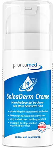 Prontomed SoleaDerm Creme 100ml | bei Neurodermitis & Psoriasis (Schuppenflechte) | mit Reiskeimöl & 5% Urea