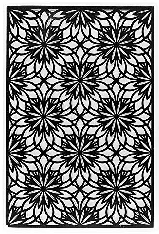 Ideen mit Herz Prägeschablone | 15 cm x 10 cm | passend für gängige Präge- & Stanzmaschinen (Floral 2)