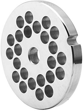 #12 Stainless Steel Meat Grinder Plate Discs Blades(8/25 Hole Plate) | for FGA Food Chopper, Cabelas and Hobart, LEM, Weston, MTN Meat Grinders,Cutting Disks Heavy Duty