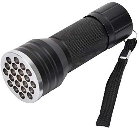 UV Schwarzlicht Taschenlampe mit 21 LEDs, LED UV Taschenlampe UV Lampe Haustiere Urin-Detektor für Eingetrocknete Flecken Ihrer Hunde, Katzen auf Teppichen, Vorhänge