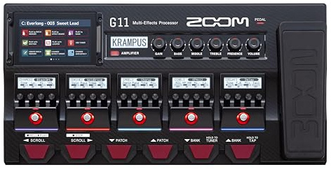 Zoom G11 Guitar Multi-Effects Processor with Expression Pedal, with 100+ Built in Effects, Amp Modeling, IR, Looper,Touchscreen Interface, & USB Audio Interface