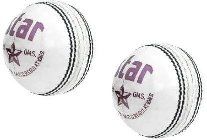 2X Stella 4 Pezzo Cricket Balls Adulto - Uomini Bianco Mano Stitch 6 Oz Spedizione Gratuita