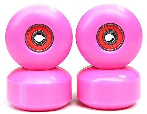 JHKJ 52X32mm Skateboards Longboard Cruiser Räder, Mit PU ABEC-9 Lagern Longboard Action Wheels Skateboard Räder Mit Doppelter Neigung 4PCS Rollen Longboard Ersatz Rader,Rosa