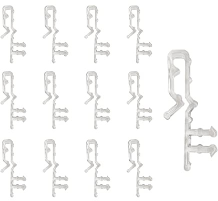 20 Pcs Valance Clips for Blinds, Hidden Blind Clips, 2.1 Inch Hidden Channel Valance Clips, Hidden Blind Clips, Mini Blind Valance Clips, Hidden Valance Clips Clear, Blind Valance Clips, Blind Clips
