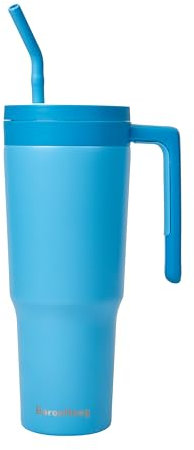 BaronHong 40oz Doppelwandiger Edelstahl Vakuum Isolierbecher Becher mit Griff und Strohhalm 1200ml Trinkbecher Isolierter Kaffeebecher Autobecher Reisebecher Thermobecher Für Kalte Heiße Getränke