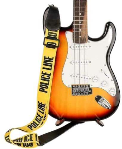 MANYUN Verstellbarer Gitarrengurt, gelber E-Bass-Gurt, Endgurt, Gitarreninstrumente, Musikzubehör, PU-Leder Gürtel,