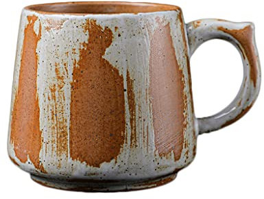 HASMI Large Coffee Mug, Painted Ceramic Coffee Mug Handmade Retro Tea Mug Japanese Coarse Pottery Coffee Cup Creative Household Water Cup Tea Cup