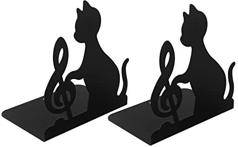 Zerodeko 1 Paar Schwarze Katze buchstütze Cartoon-Buchstützen Tisch-Bücherregal Bürodekoration Bücherregale Bücherregal für Kinder Buchstützen schmuck Buchstützen Regale Tier Buchen Teilung