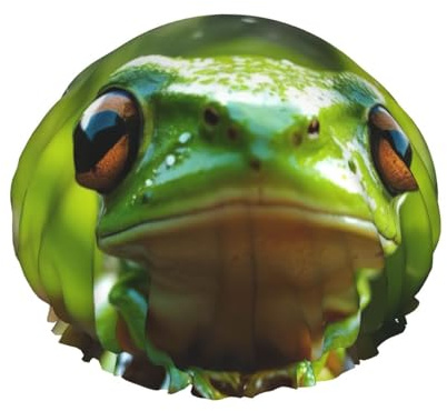 Frosch & Regendruck Duschhaube Elastische und Wiederverwendbare Badehaarhut für langes Haar Große wasserdichte Duschhaube für Frauen Männer Kinder