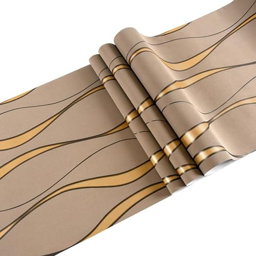 Papel de contacto con rayas onduladas, papel pintado extraíble a rayas onduladas, pared de rayas onduladas en relieve, borde de papel tapiz con textura ondulada, calcomanías decorativas para el techo