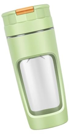 Generic Small Blender USB Rechargeable Airtight Juicer Cup with Ice Crusher Blade for Camping Study Outdoor Activities Picnics Sports, green