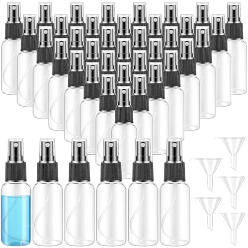 100 Pcs 30ml Small Spray Bottle, Clear Plastic Refillable Perfume Bottles | Fine Mist Spray Bottles with 5 Funnels, Empty Liquid Containers for Essential Oils, Travel